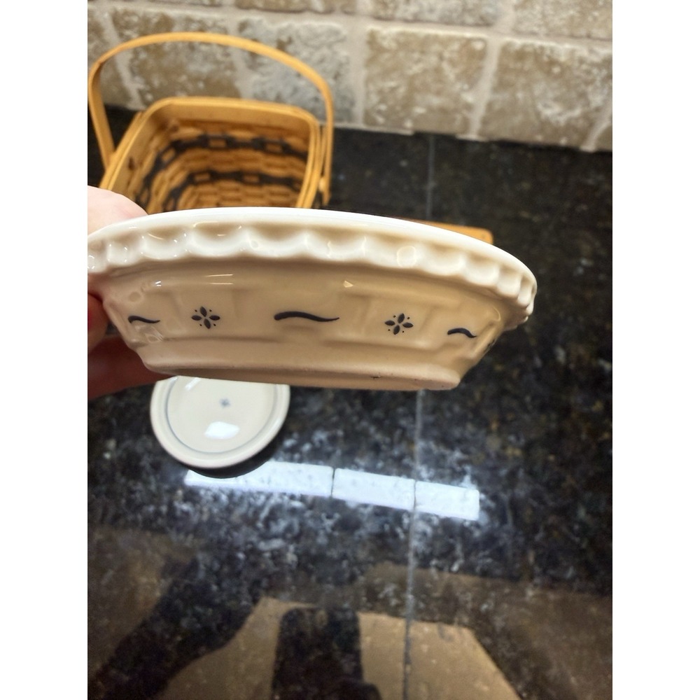 Longaberger Collectors Club Miniature 1999 Two-Pie Basket Riser Bonnie Pie Plate - Picture 5 of 7